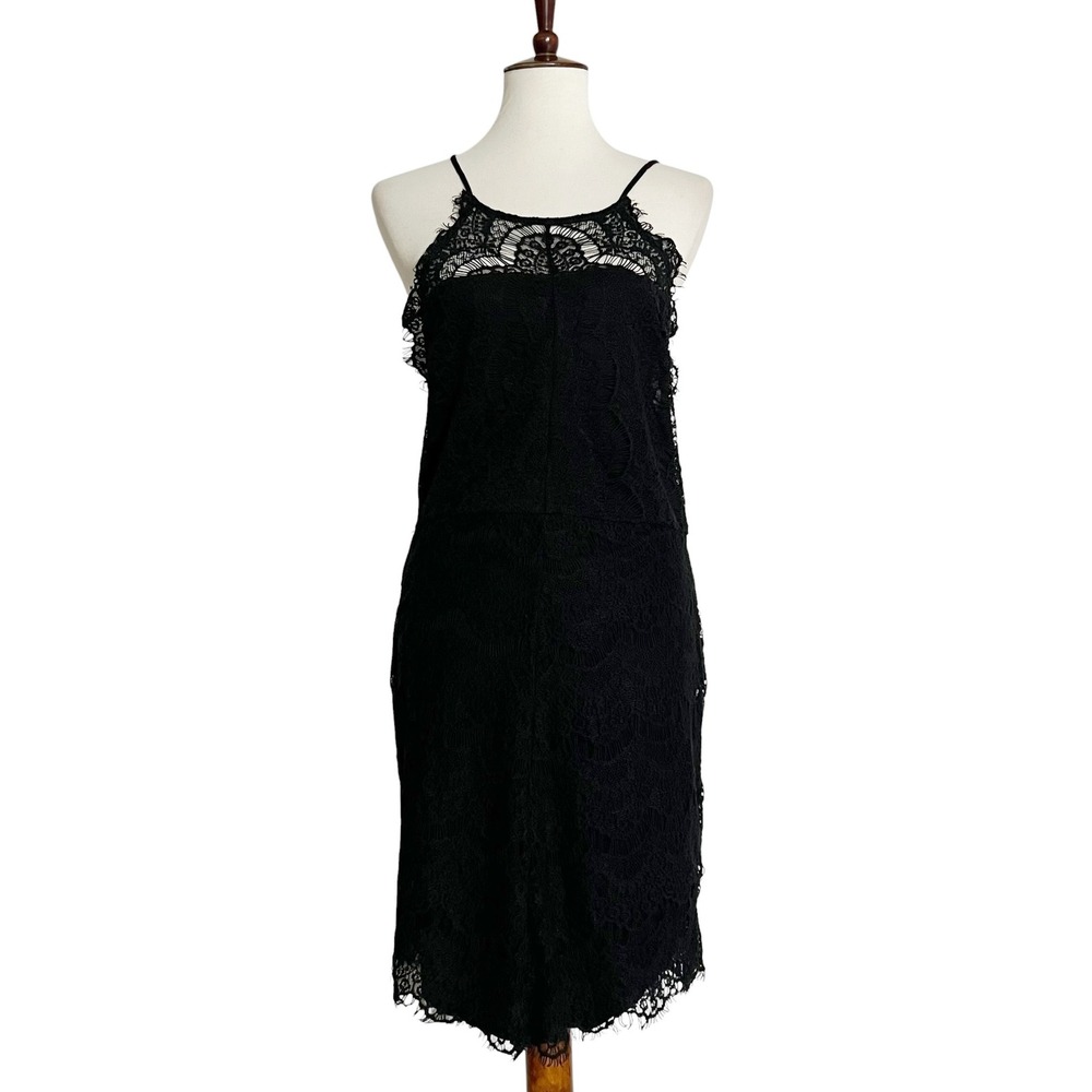 Intimately Free People She's Got It Black Lace Slip Dress Size Large